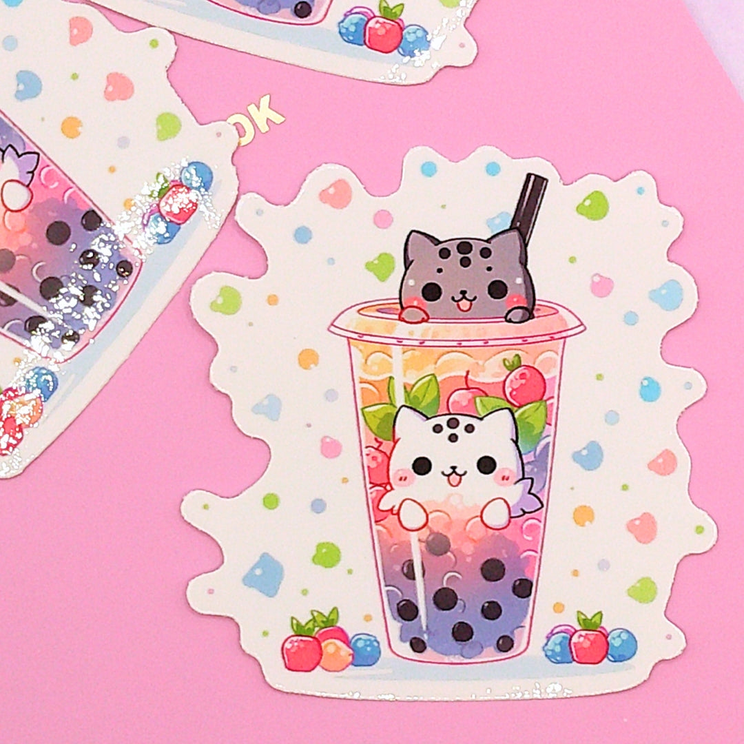 Berry Berry Boba Sticker