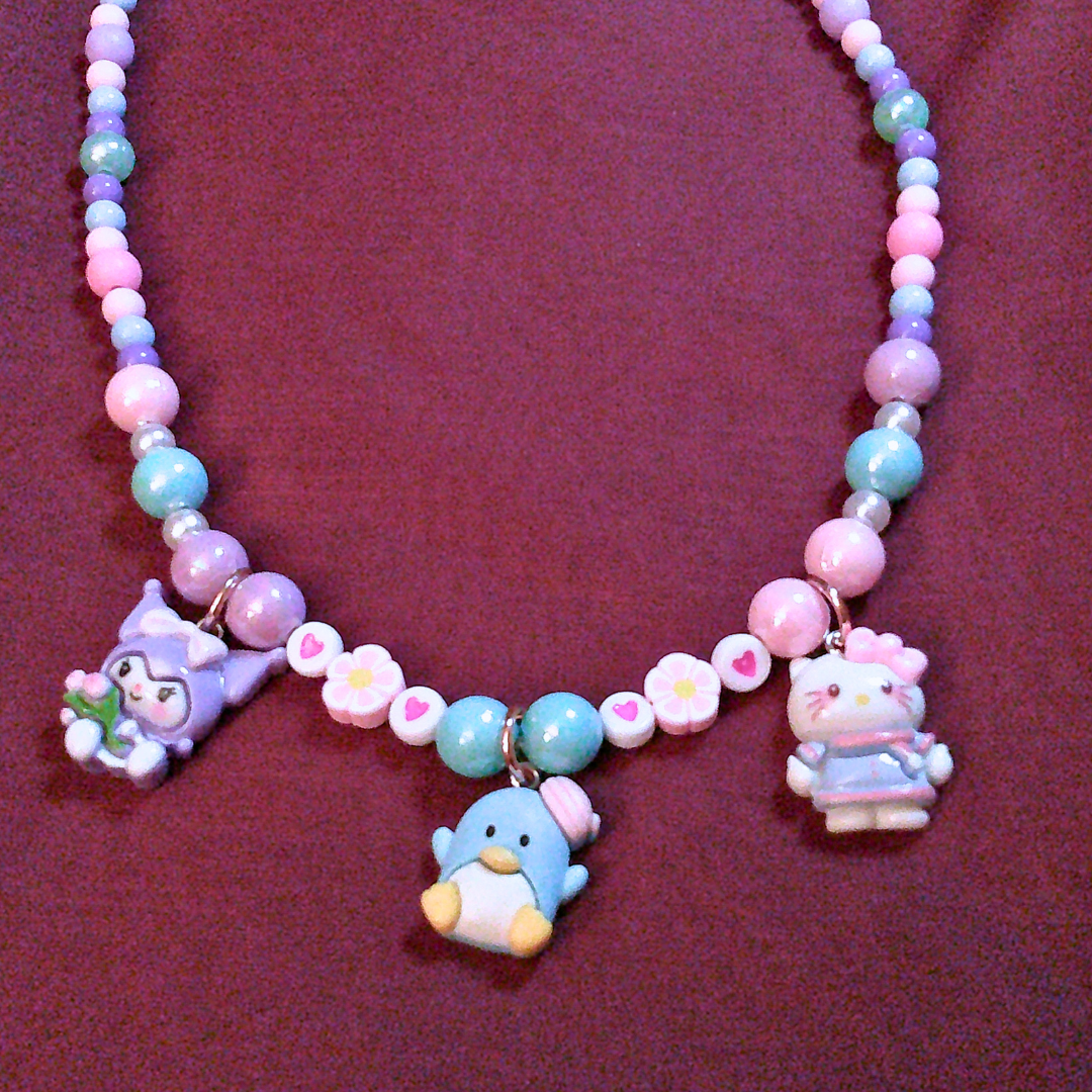 Sweet Party of Three Charm Necklace