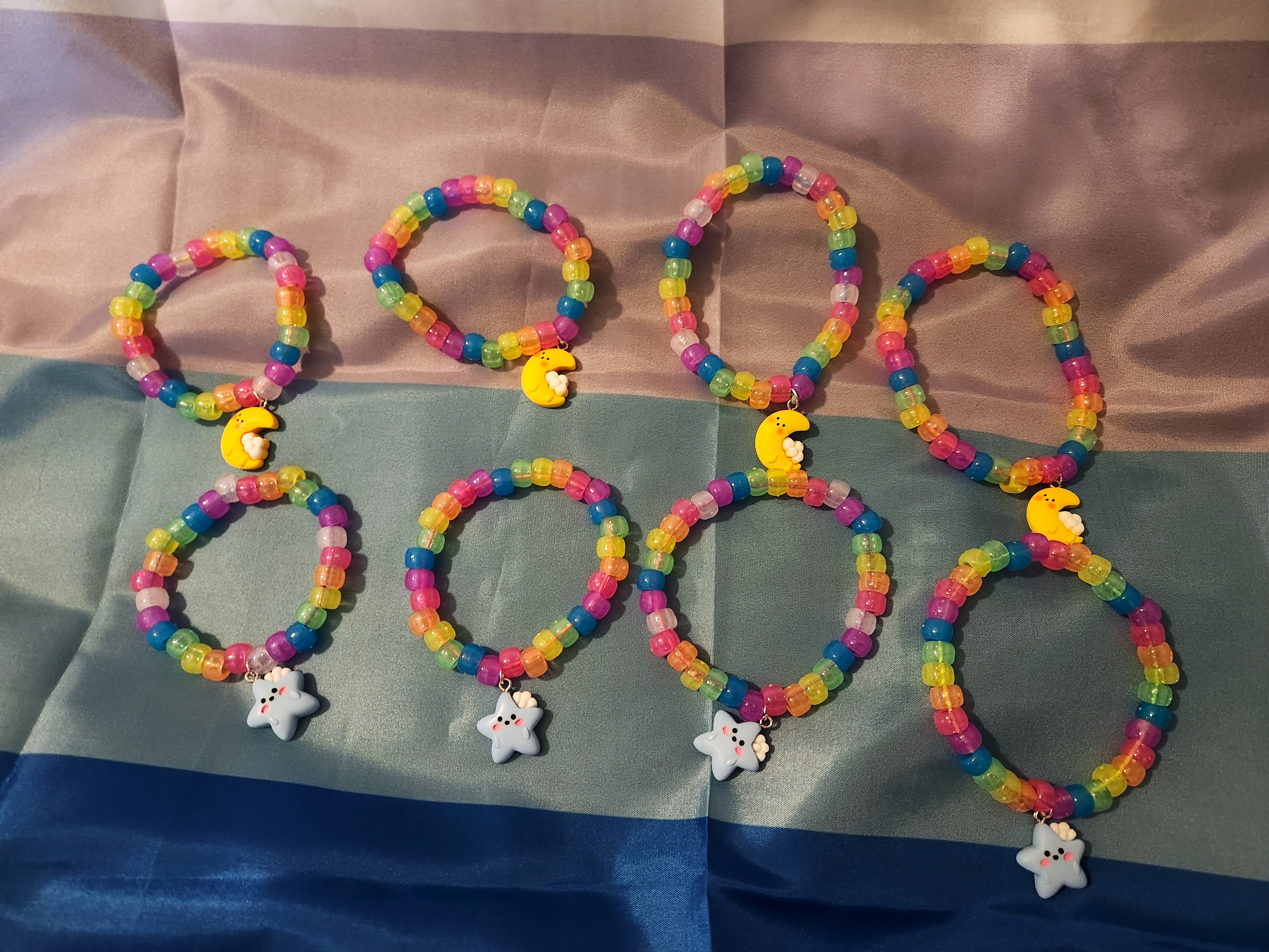 Prismatic Pride Kandi Charm Single Bracelets