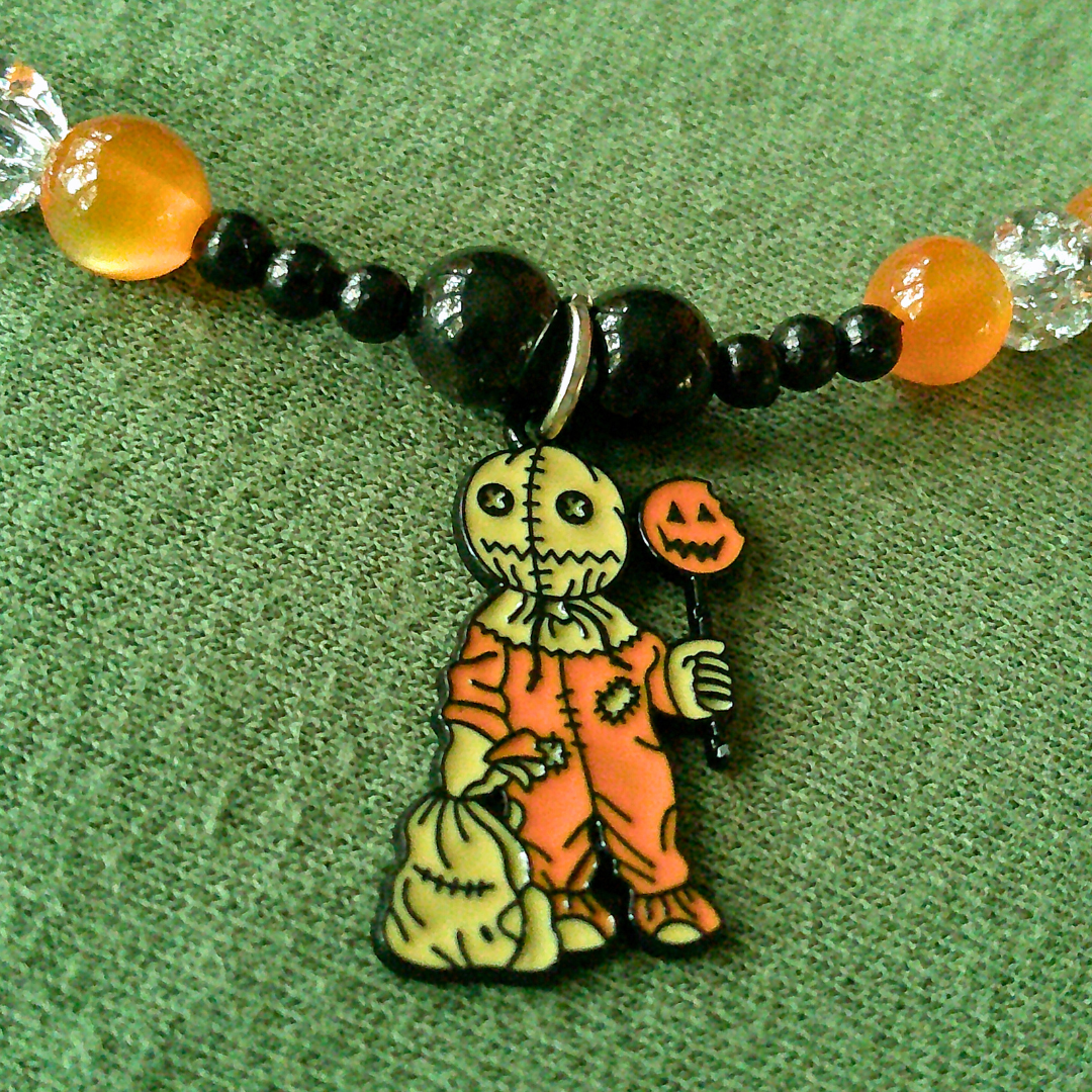 Tricking and Treating Beaded Halloween Choker