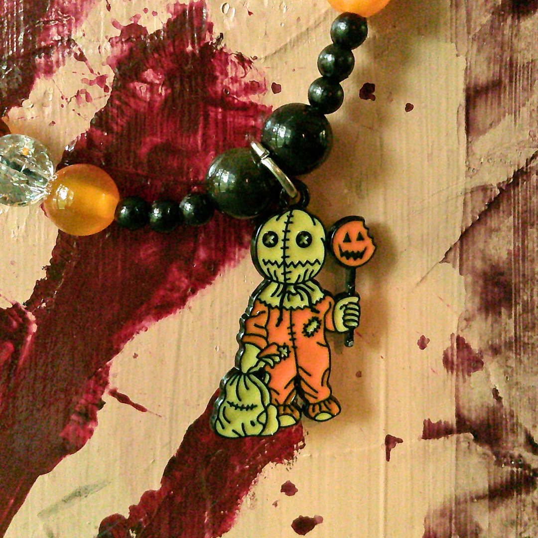 Tricking and Treating Beaded Halloween Choker