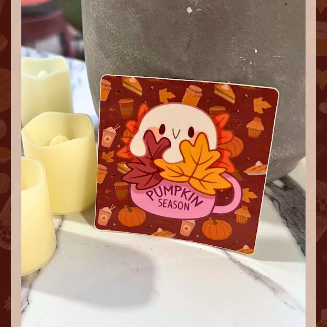 Pumpkin Ghost Latte Sticker