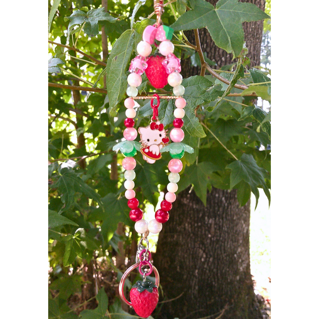 Strawfairy Handmade Beaded Keychain